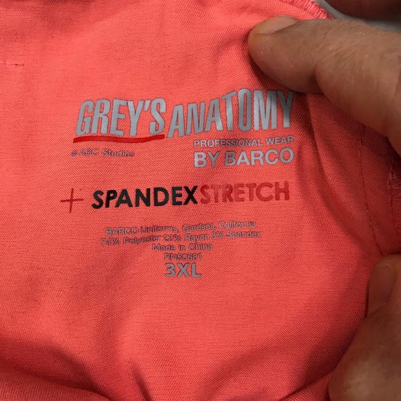 Greys Anatomy Scrub Bottoms Professional Wear By Barco Spandex Stretch Size 3XL - Picture 4 of 7